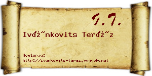 Ivánkovits Teréz névjegykártya