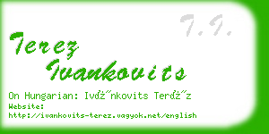 terez ivankovits business card